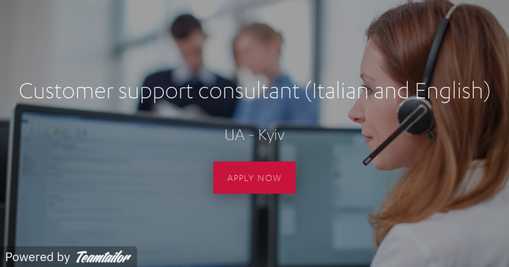 Customer support consultant (Italian and English)